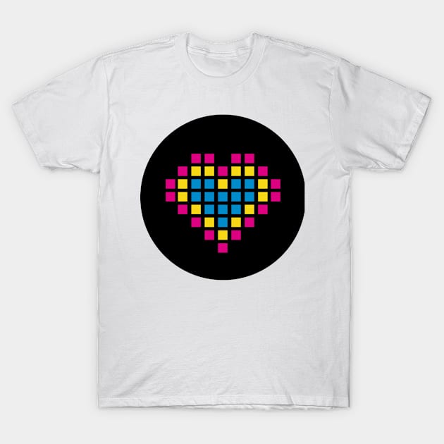 Abstract Valentine Love Heart T-Shirt by markmurphycreative